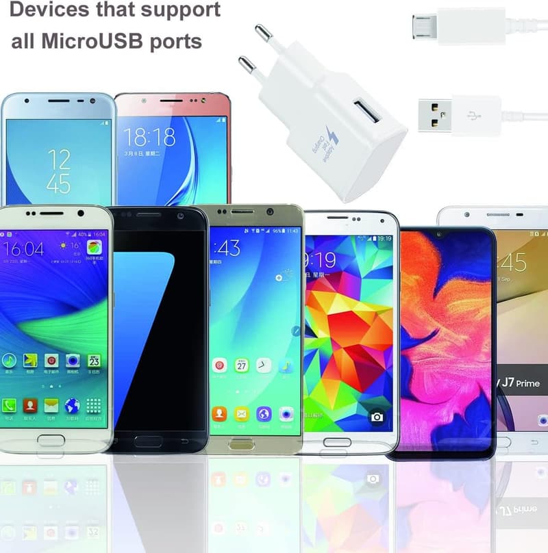 Schnellladegerät für Samsung Galaxy S7 und andere Modelle, 1,5 m Kabel