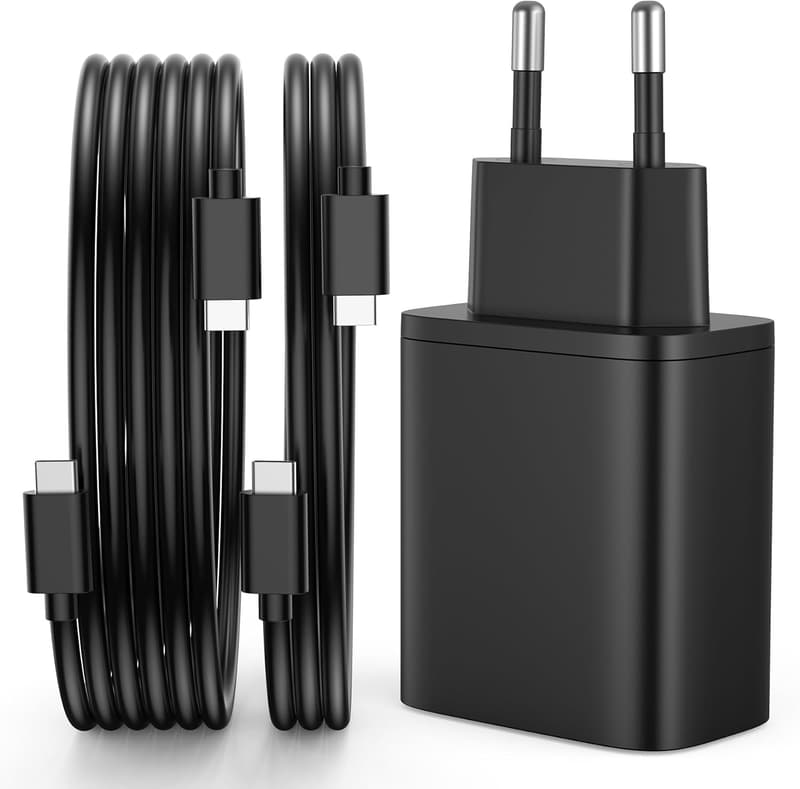 45W USB C Schnellladegerät mit 1m und 2m Ladekabel für Samsung