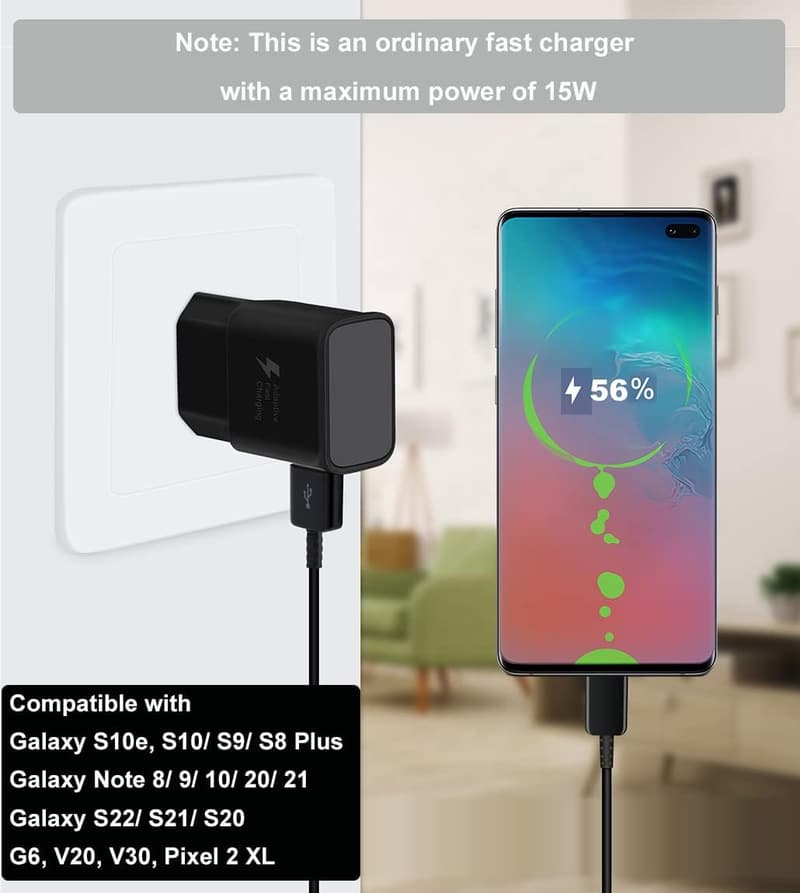 Schnellladegerät mit Kabel kompatibel mit Samsung Galaxy✨