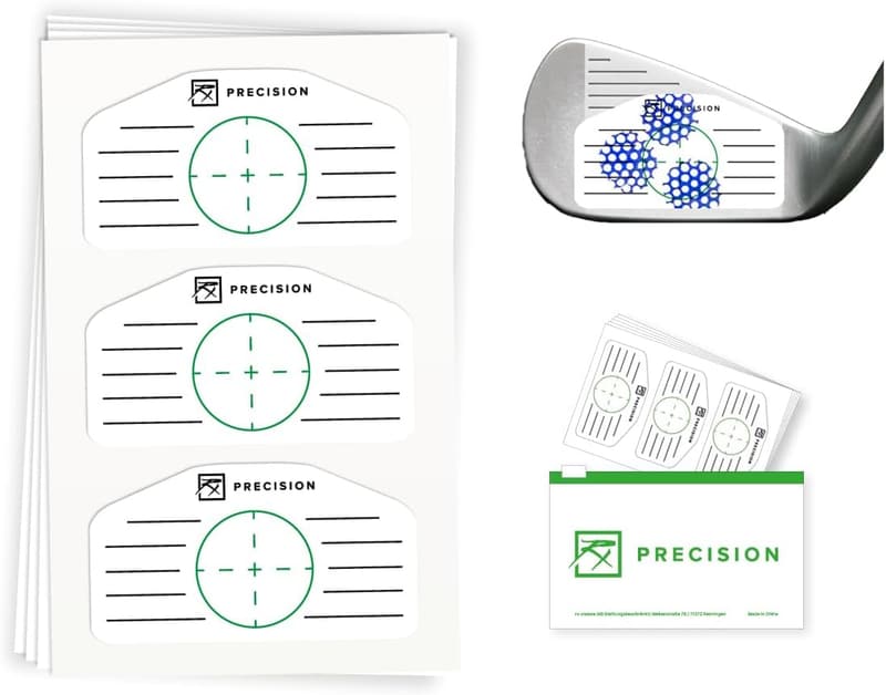 Golf Impact Tape für Sweet Spot Analyse - 300 Etiketten für Links- und Rechtshänder