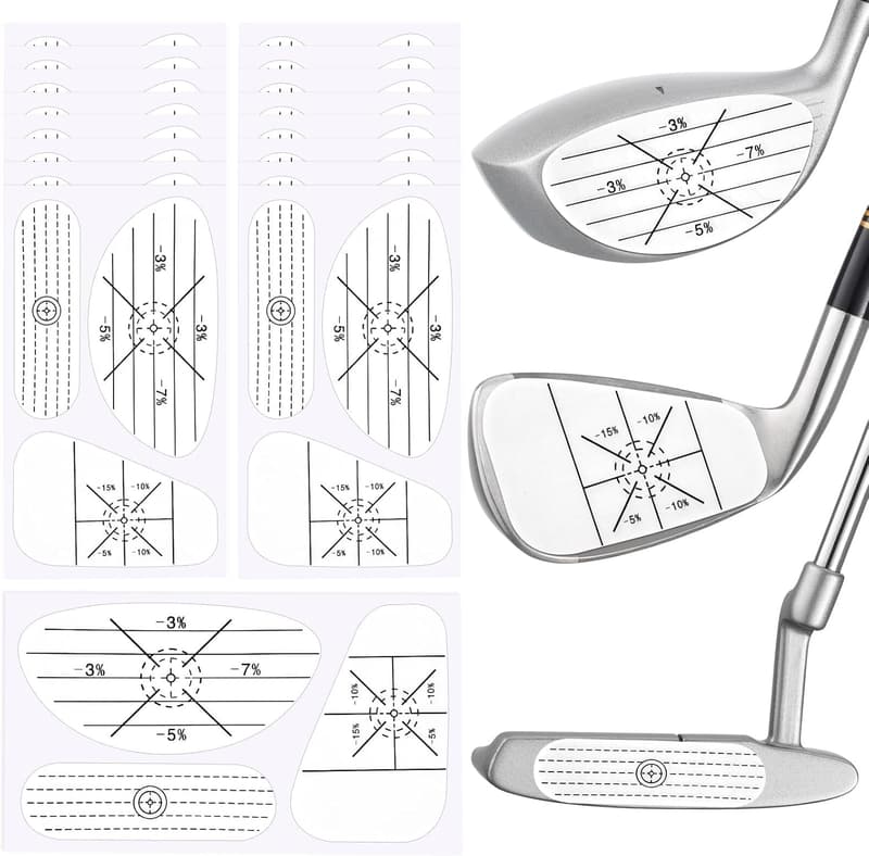 Golf Schlagaufkleber für Eisen und Holz - Trainingshilfe für Golfschwünge