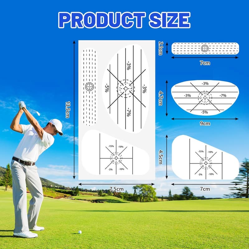 Golf Schlagaufkleber Set - 120 Stück für präzises Training