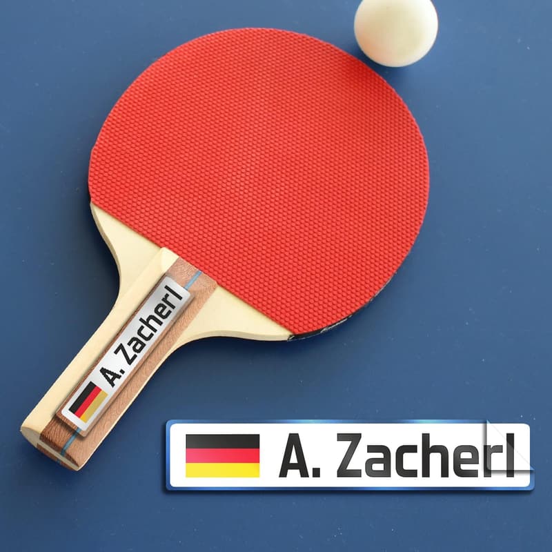 Personalisierte wasserfeste Aufkleber für Padelschläger mit Flagge