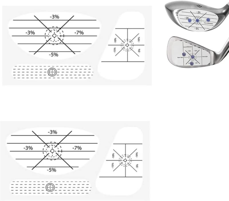 Golf Impact Tape – 24 Stück Golf Club Aufkleber für präzises Training