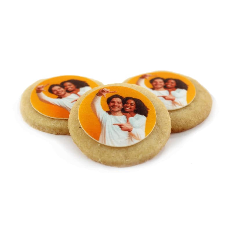 Individuelle Fotocookies aus selbstgebackenem Butterkeks