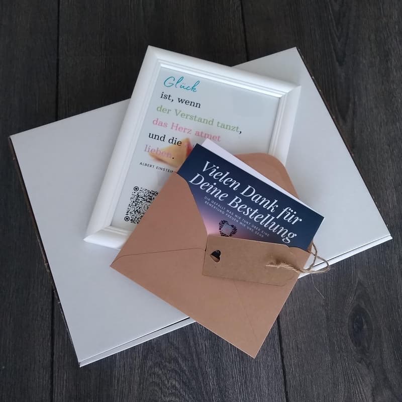 Personalisierter Glückskeks mit QR-Code für Einweihungsparty