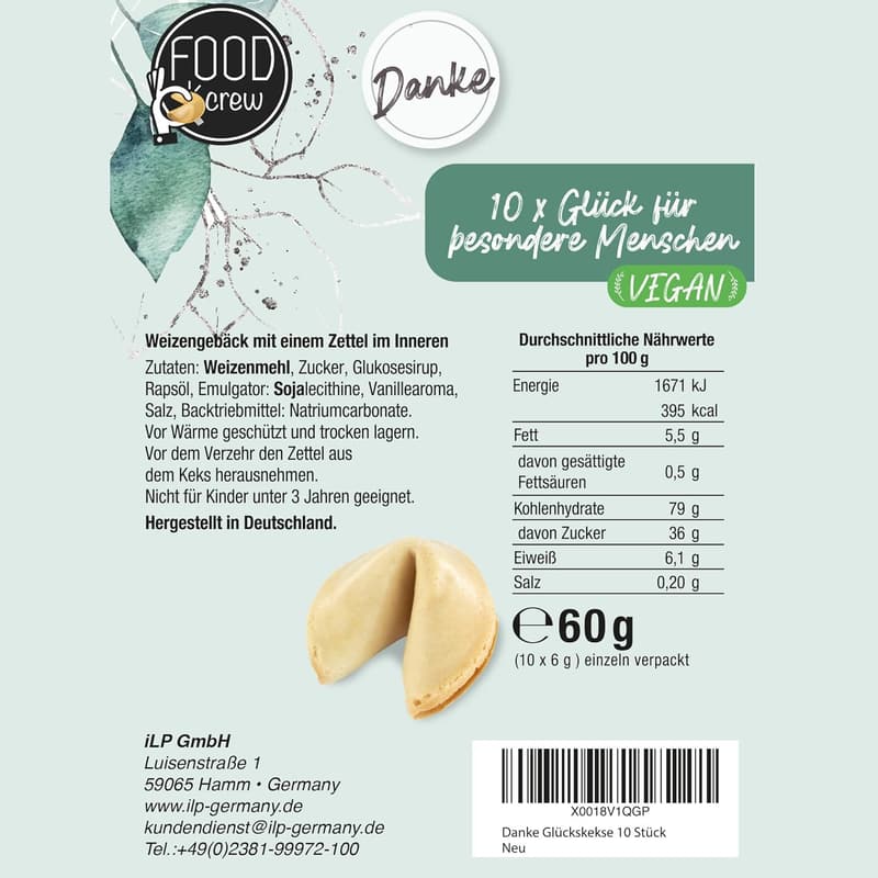 10 Glückskekse Danke – Dankeschön-Geschenke zur Hochzeit – Made in Germany