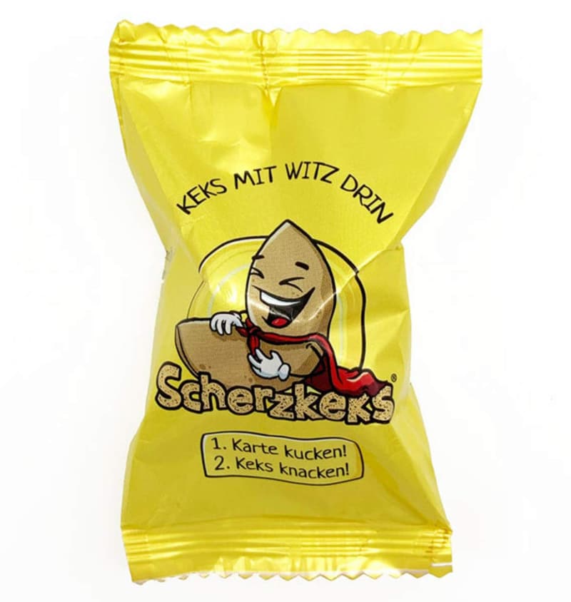 Scherzkeks-Box mit 5 Glückskeksen | Lustige Geschenkidee für Feiern