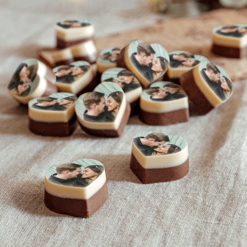 Personalisierte Pralinen mit Foto in Geschenkbox - Vatertagsgeschenk (12 Stück)