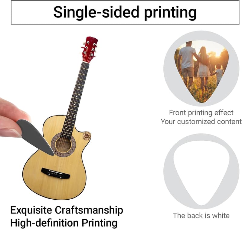 Personalisierte Gitarren-Plektren mit Druck + Aufbewahrungsbox (144 Stück)