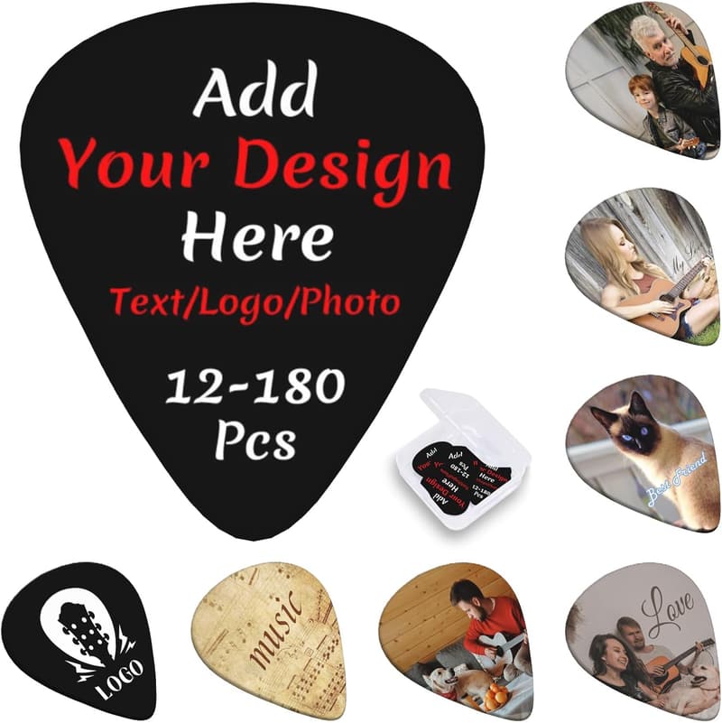 Personalisierte Gitarren-Plektren mit Foto/Text für Gitarrenspieler