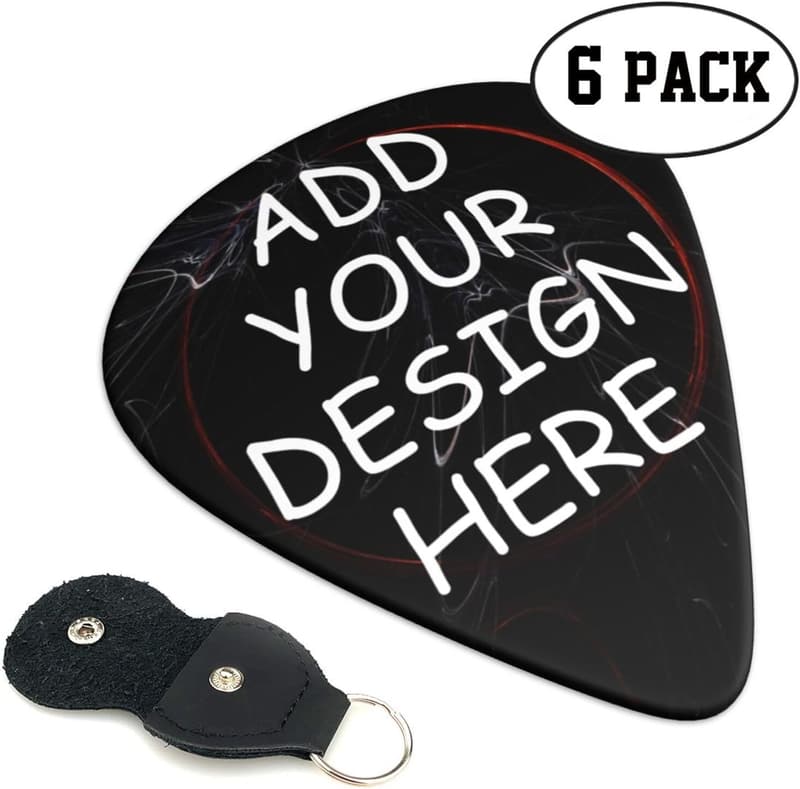 Personalisierte Gitarrenplektren 6er-Pack mit eigenem Design
