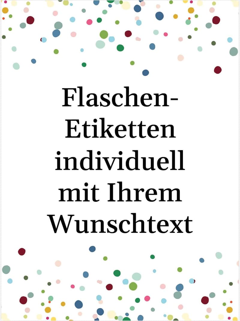 Personalisierte Flaschenetiketten für Wein und Sekt – 8 selbstklebende Aufkleber