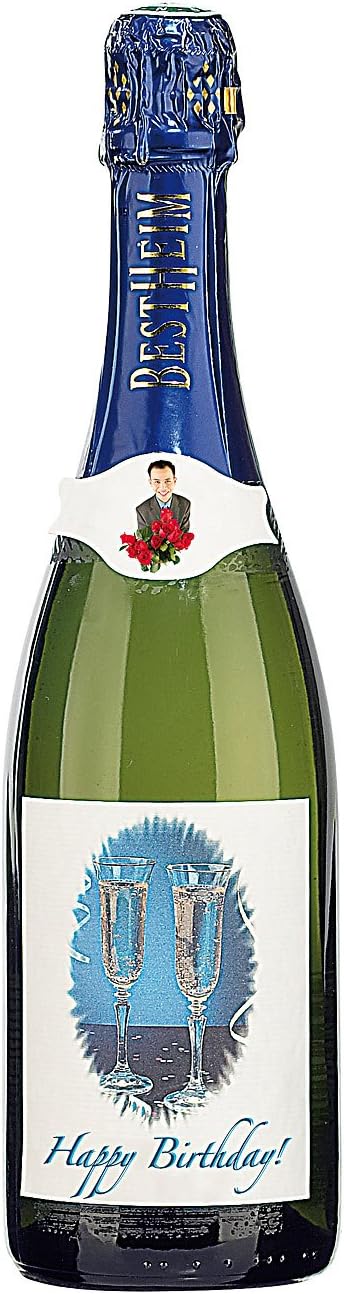 32 bedruckbare Flaschenetiketten 8,5x10 cm für Geschenke