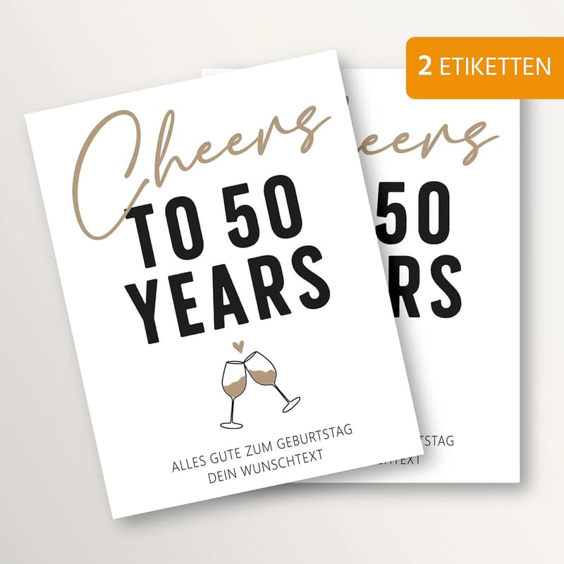 Personalisierte Weinetiketten für Geburtstagsgeschenke - Moonworks