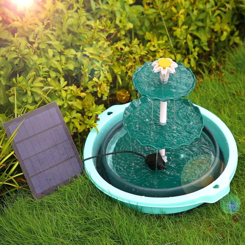 DIY Solarbrunnen und Vogelfütterer-Set für den Garten, 3,5W