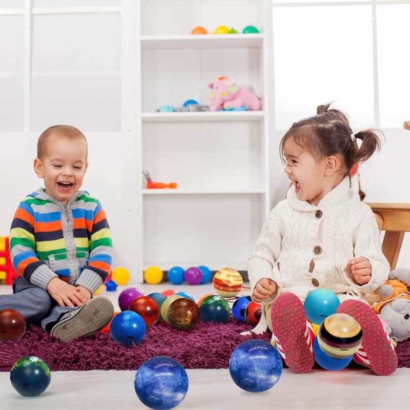 Mini Softbälle Sonnensystem – 15 Stück Antistressspielzeug für Kinder