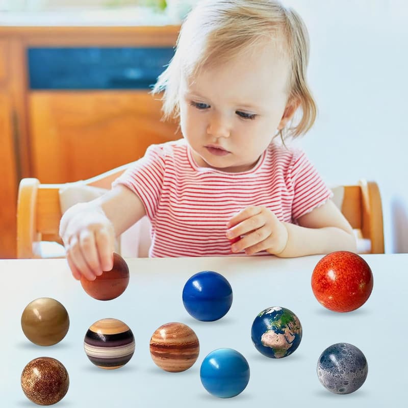 10er Set Solarsystem Stressbälle für Kinder und Erwachsene