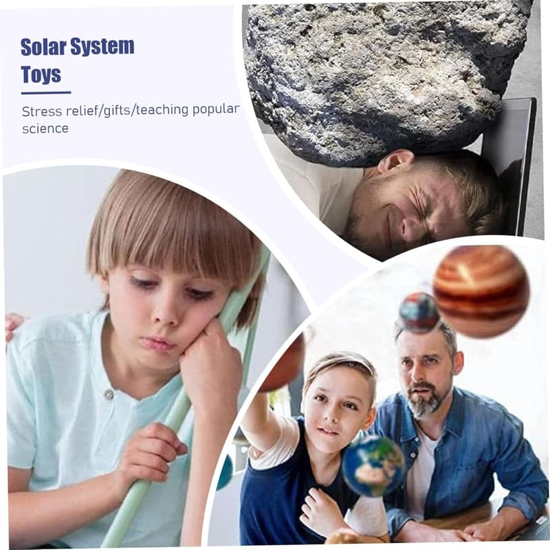 10er Set Solarsystem Stressbälle für Kinder und Erwachsene
