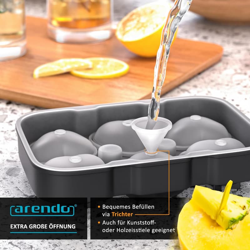 Eiswürfelform Silikon für Herzen – 6er Set – BPA-frei – spülmaschinengeeignet