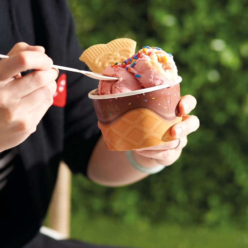 Eisbecher aus Pappe im Waffel-Design für Kindergeburtstage (50 St.)