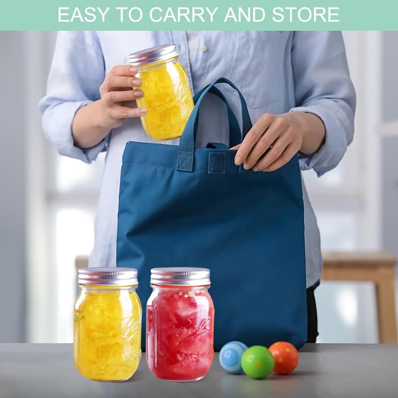 6 Stück Einmachgläser mit Schraubdeckel 500ml für Gewürze & mehr