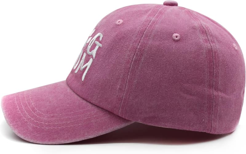 Bestickte Hundemama-Kappe aus Denim, verstellbar