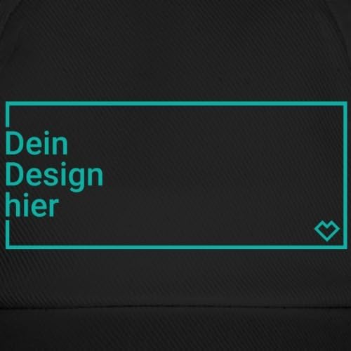 Personalisierbare Baseballkappe mit Foto und Text - Schwarz