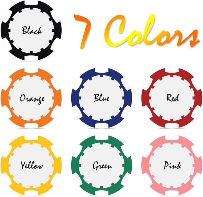 Individuelle Pokerchips 40 mm für Hochzeiten und Partys, 100 Stück blau