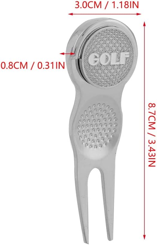 Tragbares Metall-Divot-Reparaturwerkzeug mit Golfball-Marker