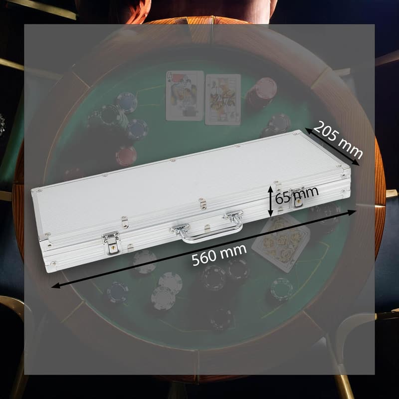 Poker Set mit 300 Chips, 2 Kartendecks und Aluminium-Koffer