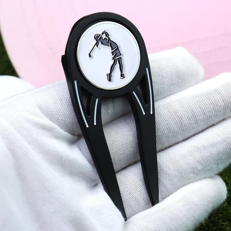 Golf Divot Reparatur Werkzeug mit Magnetischem Ball Marker