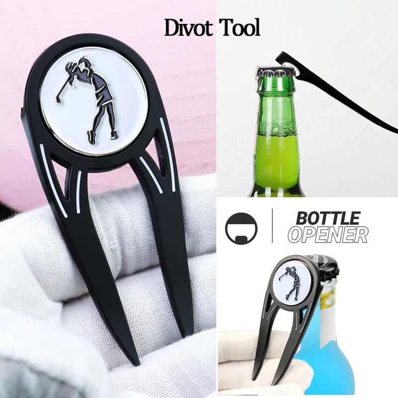 Golf Divot Reparatur Werkzeug mit Magnetischem Ball Marker