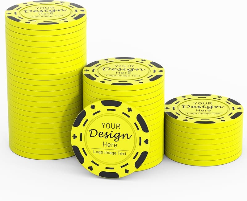 Individuelle ABS-Poker-Chips für Partys – 100–1000 Stück, 9 Farben, personalisierbar