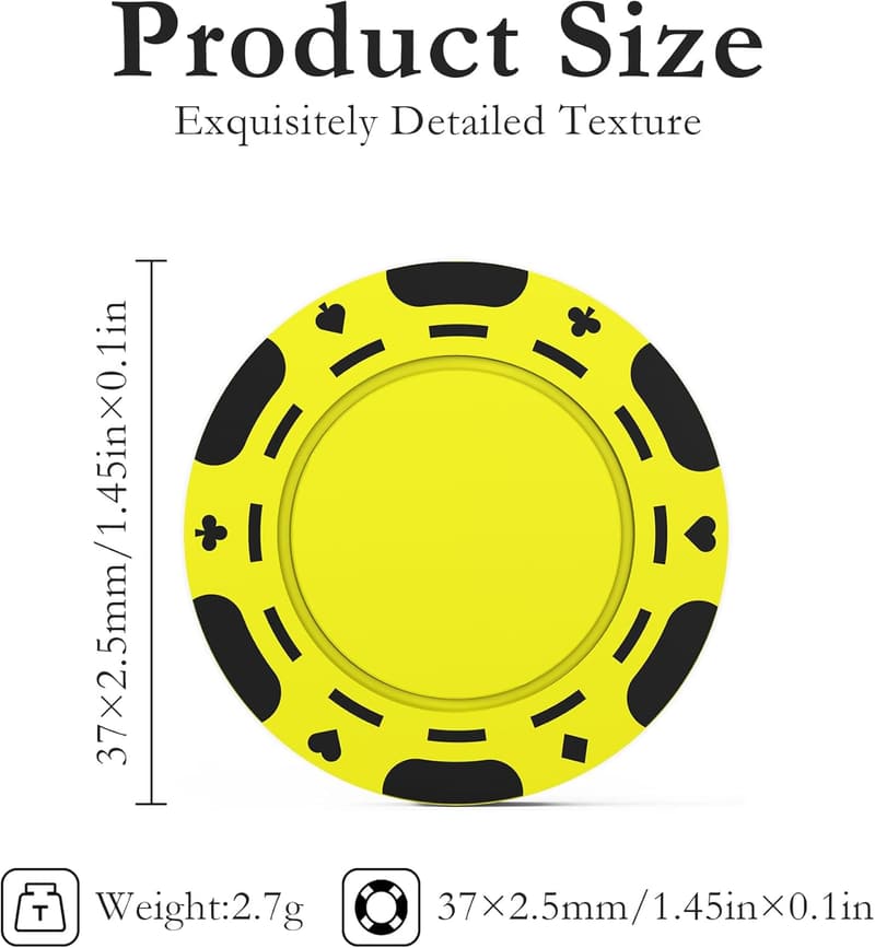 Individuelle ABS-Poker-Chips für Partys – 100–1000 Stück, 9 Farben, personalisierbar