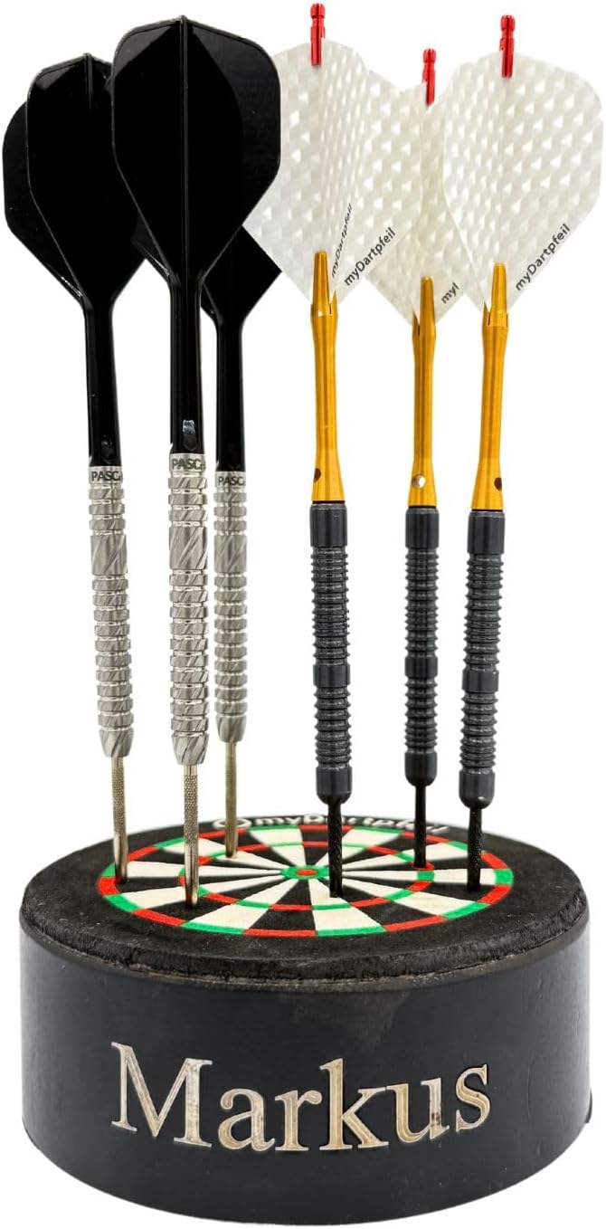 Personalisierter Dartpfeilhalter mit Gravur für 12 Dartpfeile