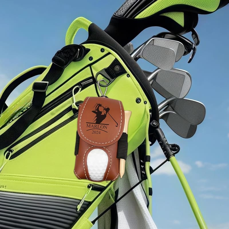 Personalisierte Leder Golf Tasche mit Gravur für Golfer