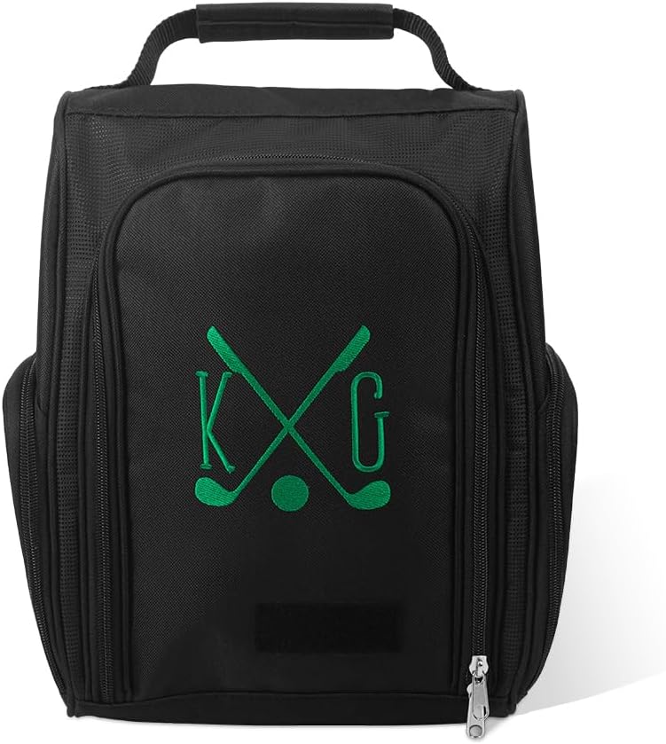Personalisierte Golf-Schuhtasche aus Canvas mit Namensstickerei