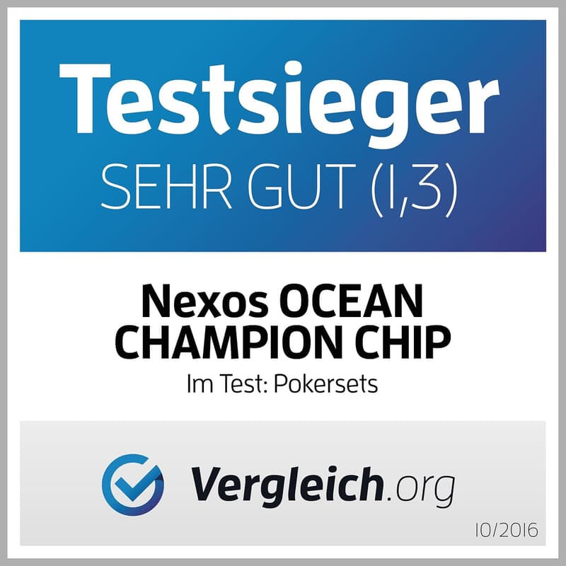 Nexos Pokerkoffer mit 500 Laser-Pokerchips, Deluxe-Set