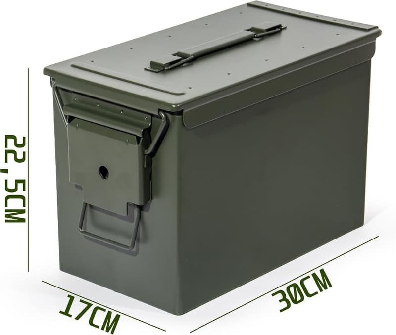 Munitionskiste für Lithiumbatterien und Munition, 30 cm, armygrün