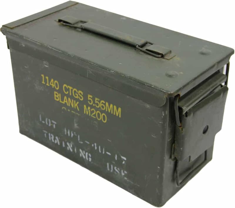 U.S. Army Munitionskiste für 300 Patronen Kaliber 7,62 aus Metall