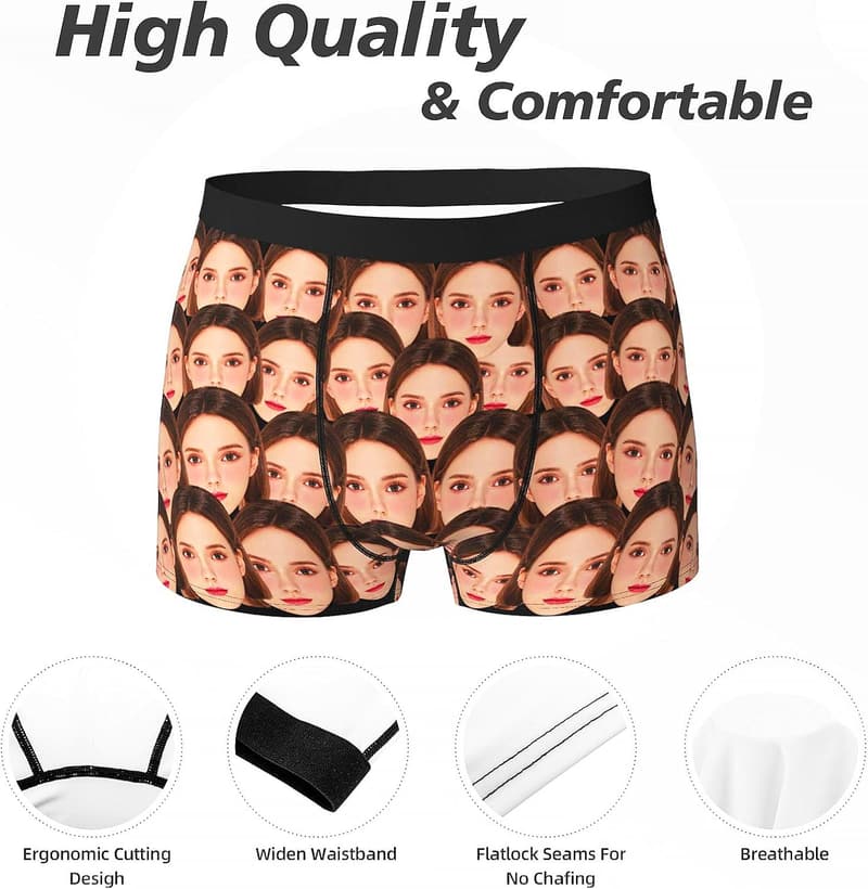 Personalisierte Boxershorts mit Foto für Männer – originelles Valentinstagsgeschenk