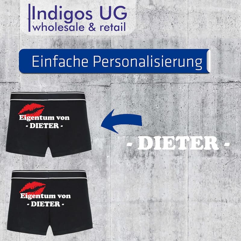 Personalisierte Boxershorts mit Druck - Freizeitunterwäsche für Männer