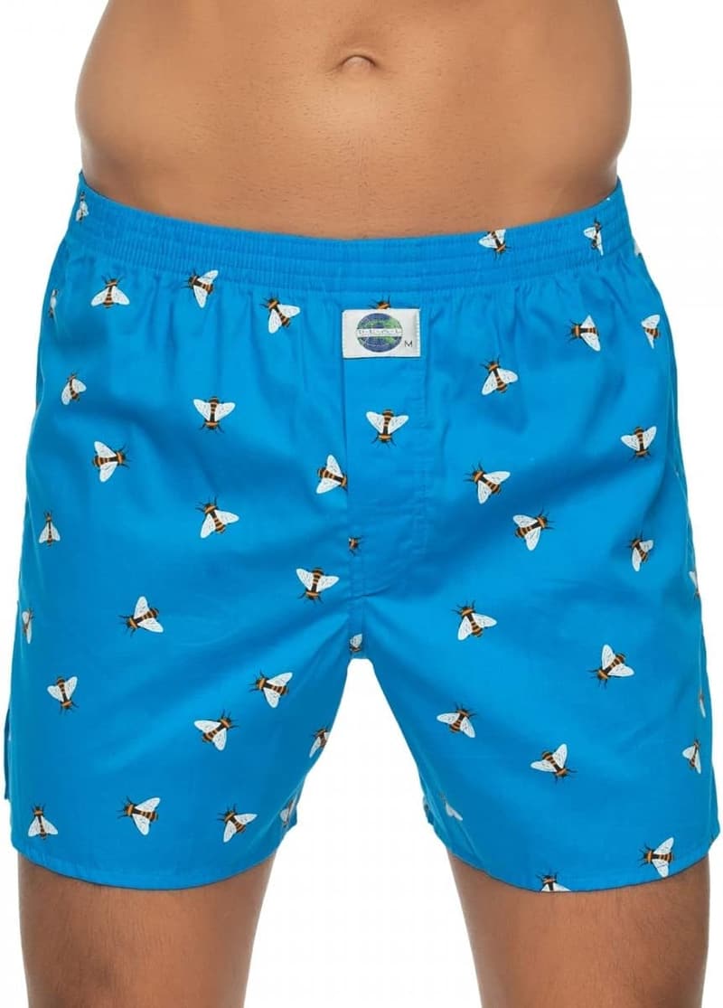 Blaue D.E.A.L Boxershorts mit Bienenmotiv für Herren