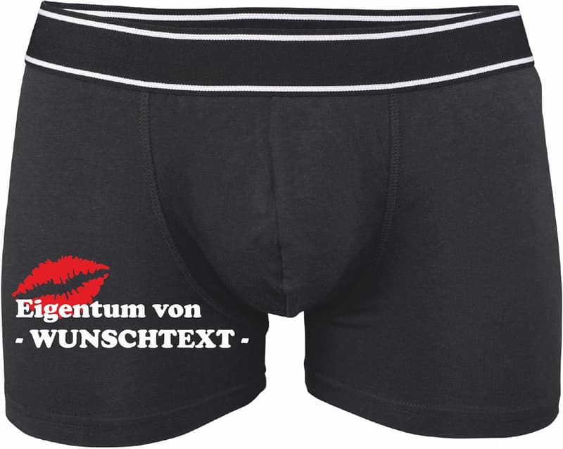 Personalisierte INDIGOS UG Boxershorts mit Wunschtext für Männer