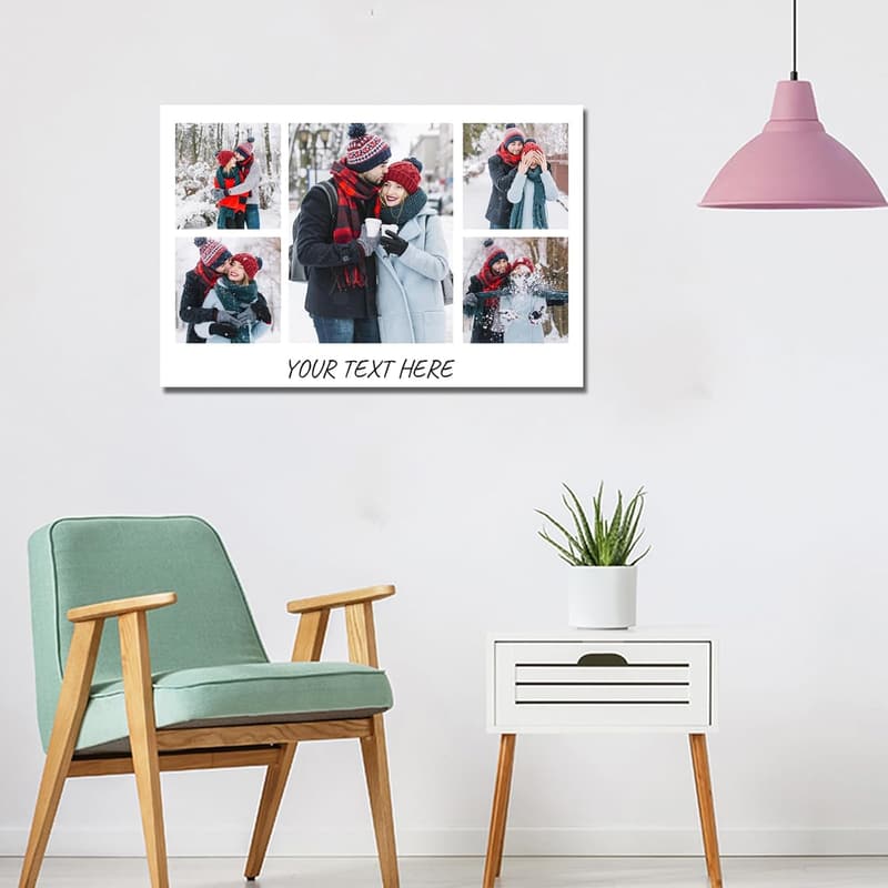 Personalisierte Fotocollage auf Leinwand 20x30 cm für Ihre Wand