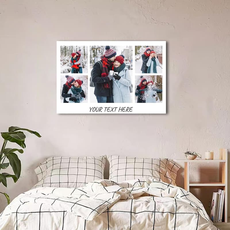 Personalisierte Fotocollage auf Leinwand 20x30 cm für Ihre Wand
