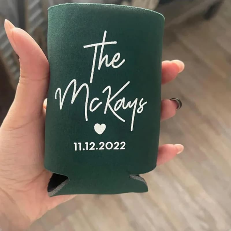 Personalisierte Dosenhülsen für Hochzeiten und Feiern, 100 Stück mit Logo/Text