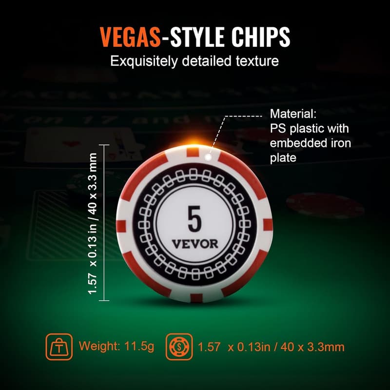 300-teiliges Pokerchip-Set mit Alu-Koffer für 7-8 Spieler