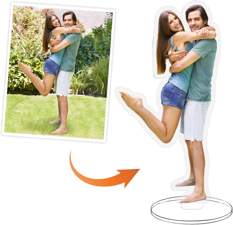 Personalisierte Fotofigur aus Acryl - Individueller Standee für Schreibtischdeko